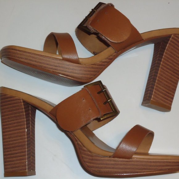 NEWPORT NEWS Leather Heels Size 9 1/2 - Picture 2 of 12